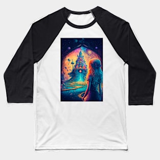 Alice in Wonderland inspired fantasy world Baseball T-Shirt